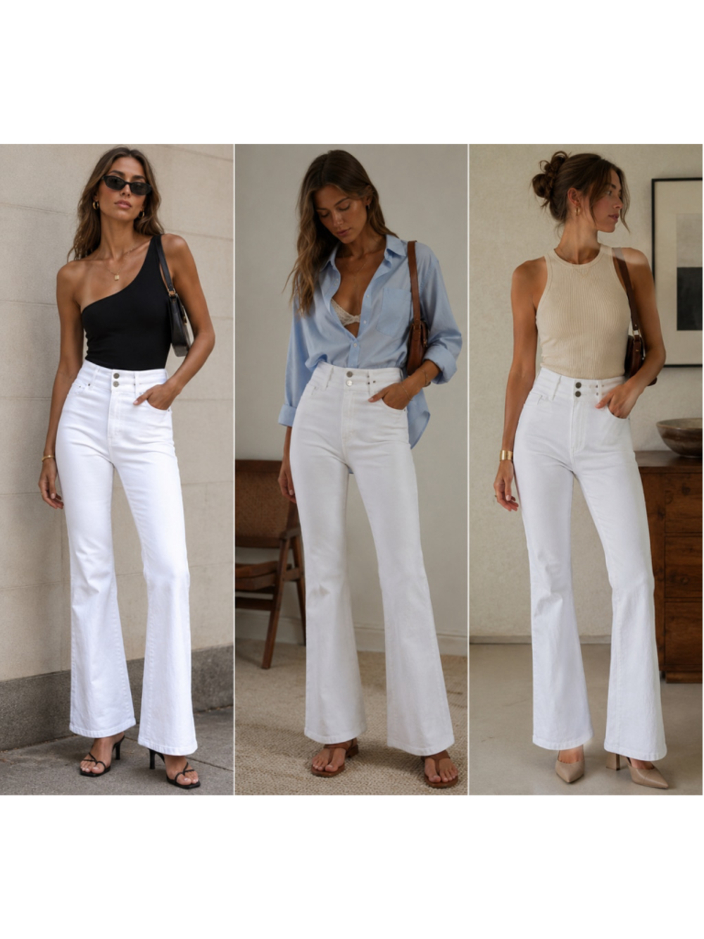 BCBG Max Azria White Wide Leg Jeans NWT Size 29